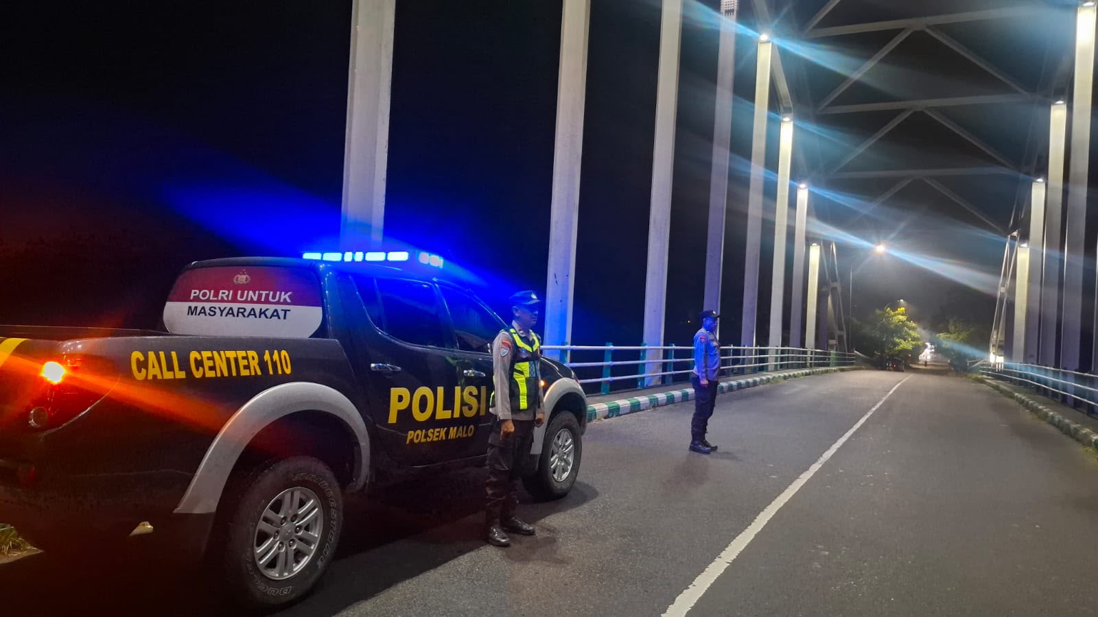Polsek Malo, Laksanakan Patroli malam guna cegah kerawanan Kamtibmas Di wilayah malo