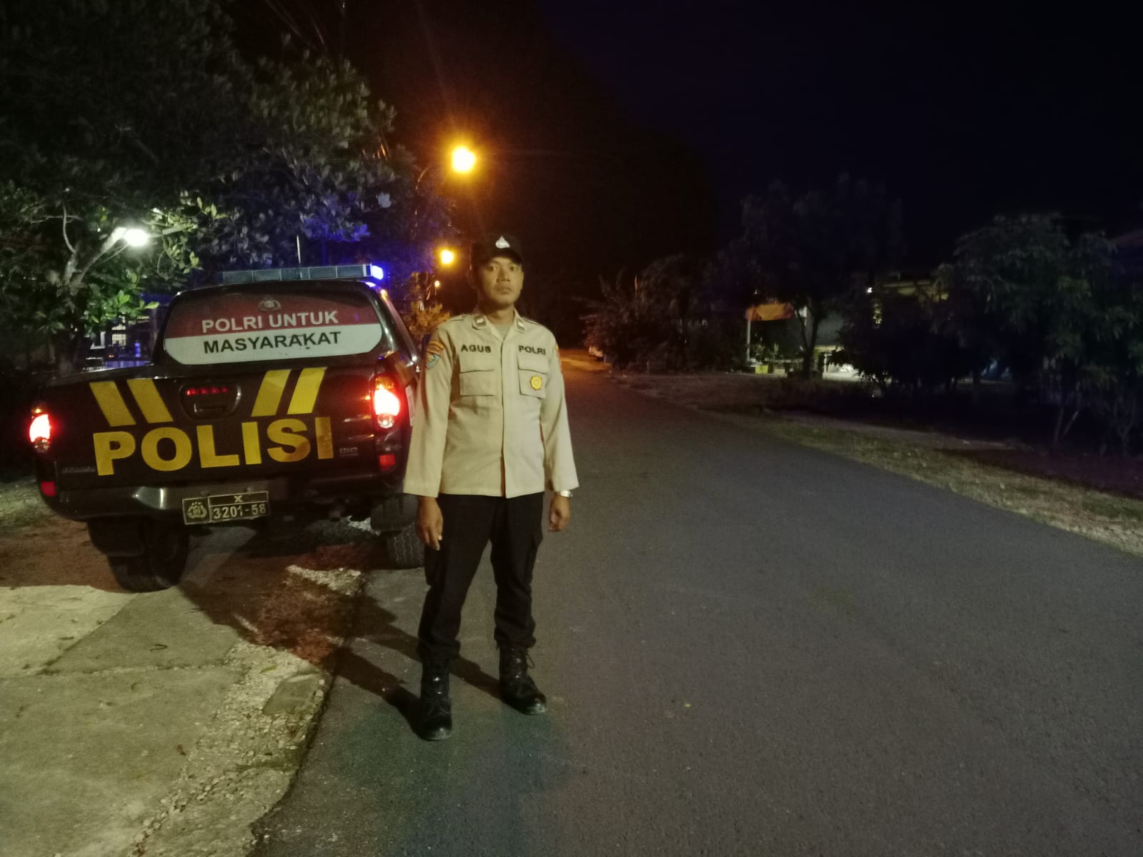 Harkamtibmas Polsek Ngasem Gelar Patroli Dini Hari