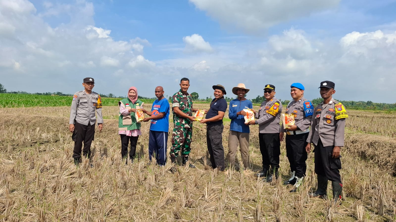 Polsek Malo dan Instansi Terkait Tanam Jagung Bhayangkara, Dukung Ketahanan Pangan di Bojonegoro