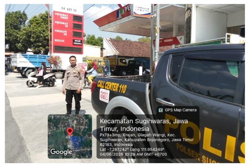 Patroli Sapa Siang Polsek Sugihwaras guna antisipasi gangguan Kamtibmas