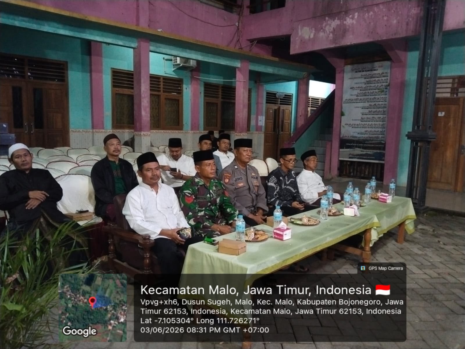 Polsek Malo Amankan Kegiatan Sholawat dan Pengajian Bersama Masyarakat