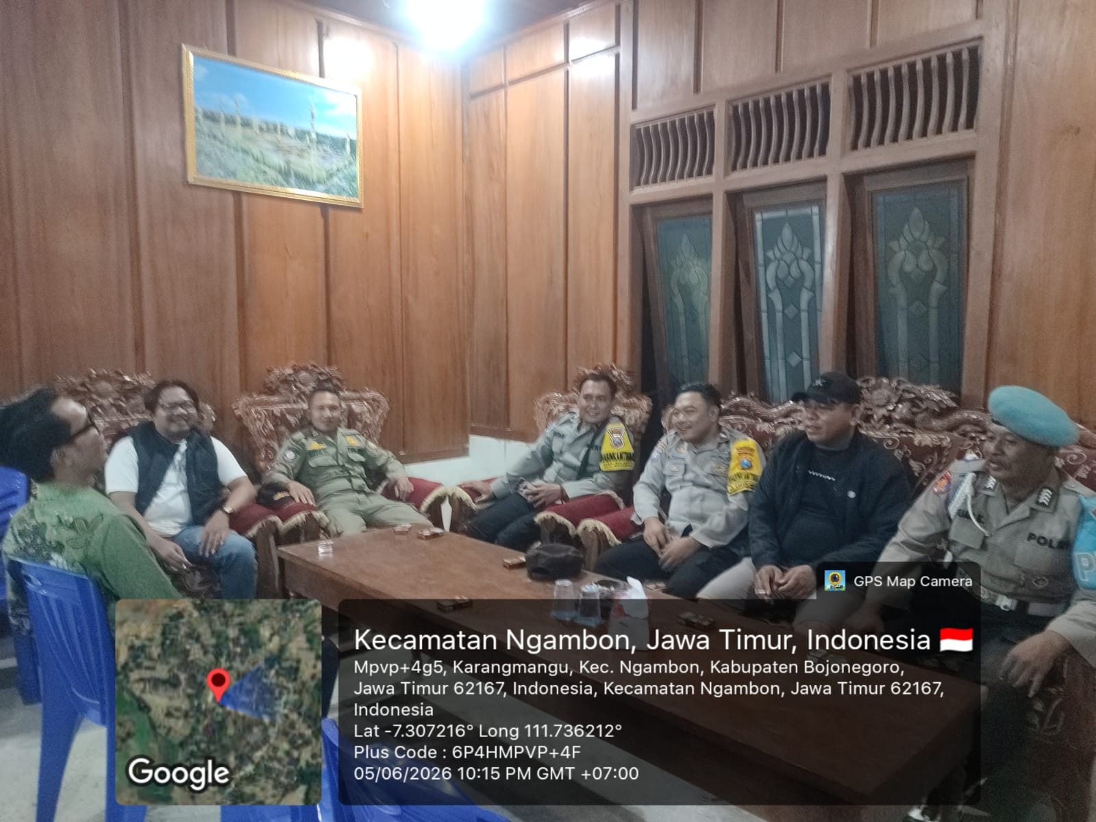Polsek Ngambon Laksanakan Pengamanan Hiburan langen tayub di desa karangmangu dalam rangka sedekah bumi.