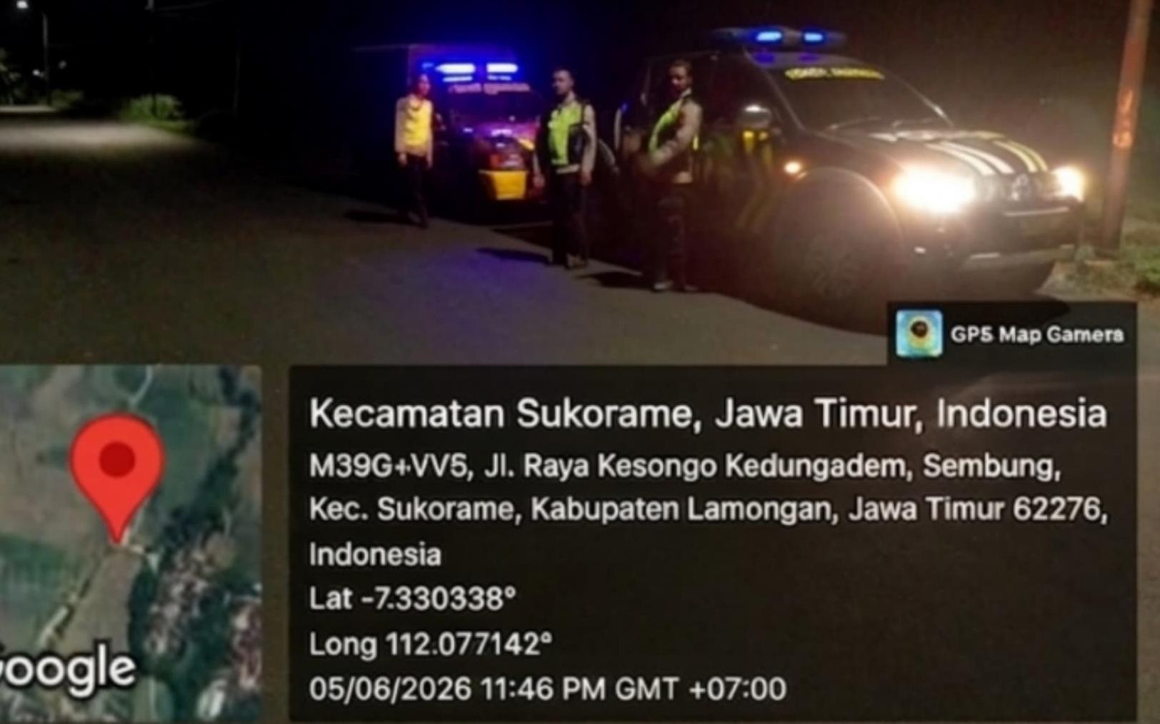 Polsek Kedungadem Polres Bojonegoro Melaksanakan Patroli bersinggungan dengan Polsek Kepohbaru