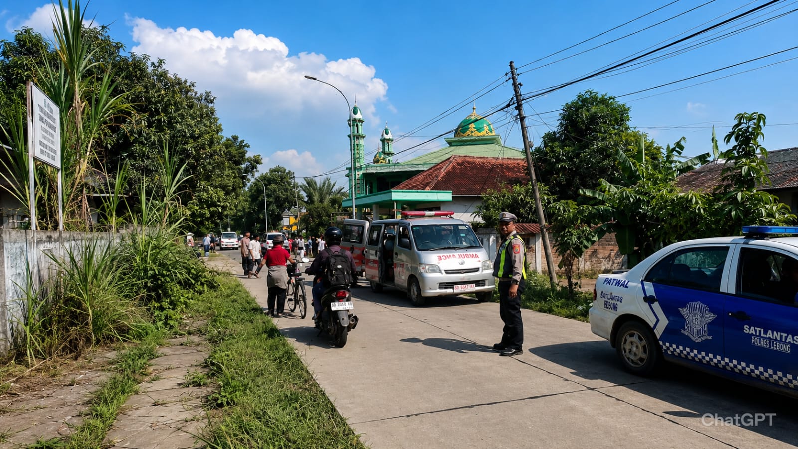 Respon Cepat Call Center 110, Polsek Bojonegoro Kota Laksanakan Pengawalan Jenazah