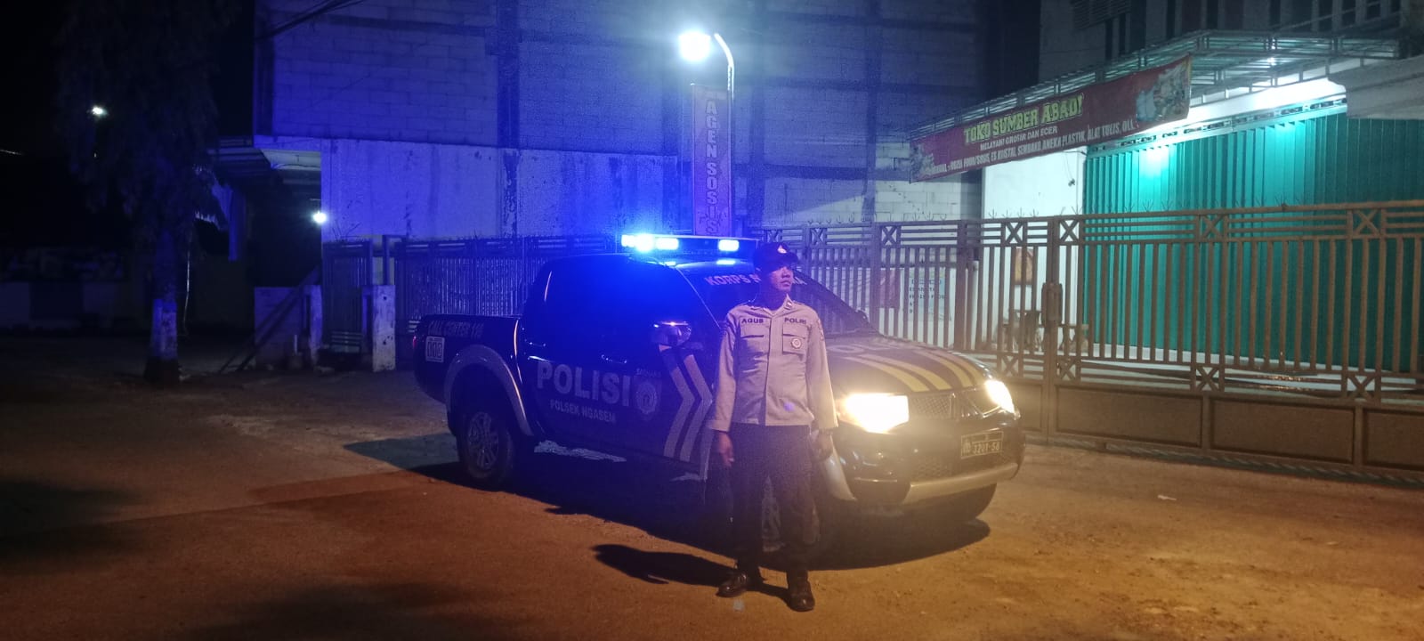 Antisipasi 3 C Polsek Ngasem Gelar Patroli Dini Hari