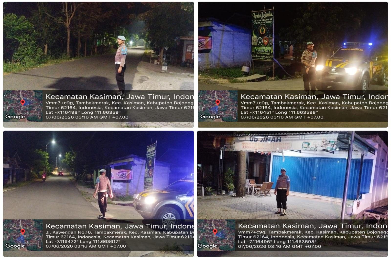 Polsek Kasiman Tingkatkan Patroli Malam Minggu Dan Dini Hari