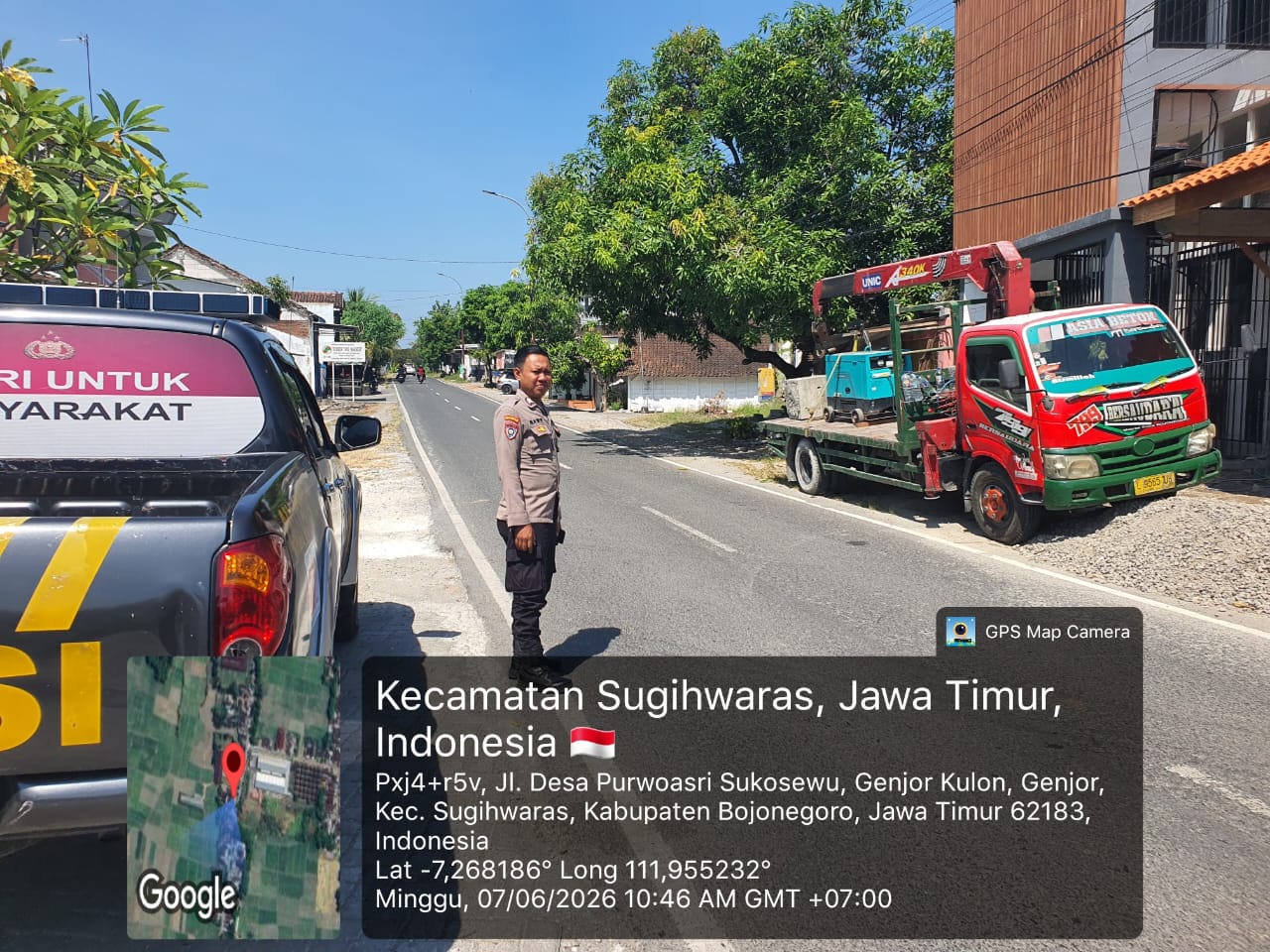 Patroli Sapa Siang Polsek Sugihwaras guna antisipasi gangguan Kamtibmas